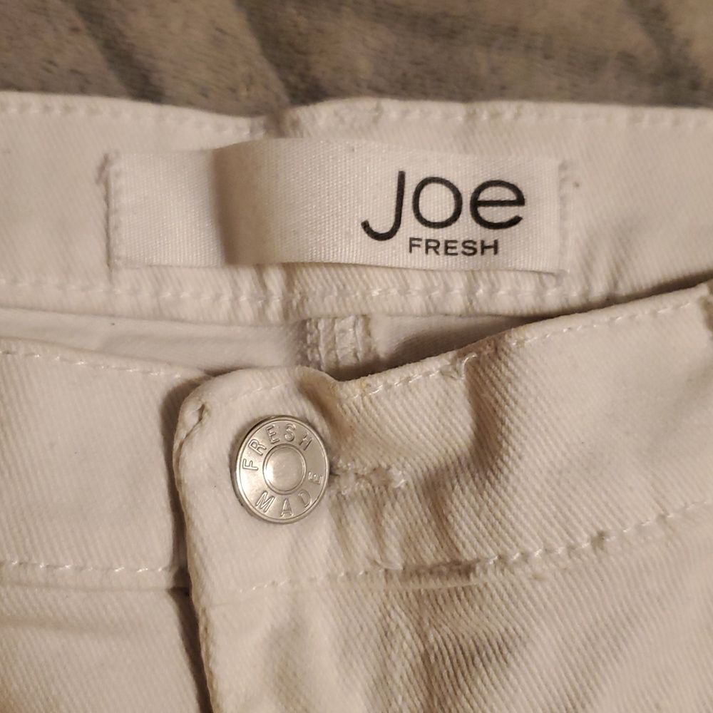 Joe's Jeans White Jean Shorts with Cuffed Hem - Picture 2 of 6